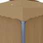vidaXL Gazebo con Tende 3x3 cm Grigio Talpa in Alluminio vidaXL Gazebo con Tende 3x3 cm Grigio Talpa in Alluminio