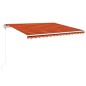 vidaXL Tenda Automatica Sensore Vento e LED 400x350 cm Arancio Marrone vidaXL Tenda Automatica Sensore Vento e LED 400x350 cm Arancio Marrone