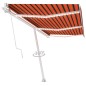 vidaXL Tenda Automatica Sensore Vento e LED 600x300 cm Arancio Marrone vidaXL Tenda Automatica Sensore Vento e LED 600x300 cm Arancio Marrone