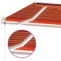 vidaXL Tenda Automatica Sensore Vento e LED 600x300 cm Arancio Marrone vidaXL Tenda Automatica Sensore Vento e LED 600x300 cm Arancio Marrone
