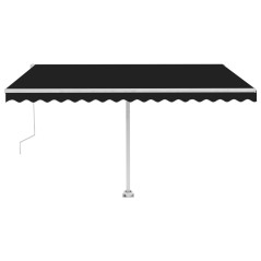 vidaXL Tenda Automatica con Sensore Vento e LED 400x350 cm Antracite