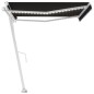 vidaXL Tenda Automatica con Sensore Vento e LED 400x350 cm Antracite vidaXL Tenda Automatica con Sensore Vento e LED 400x350 cm Antracite
