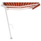 vidaXL Tenda Automatica Sensore Vento e LED 600x350 cm Arancio Marrone