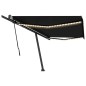 vidaXL Tenda da Sole Retrattile Manuale con LED 500x300 cm Antracite vidaXL Tenda da Sole Retrattile Manuale con LED 500x300 cm Antracite