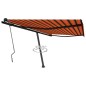 vidaXL Tenda da Sole Autoportante Manuale 450x350cm Arancione Marrone vidaXL Tenda da Sole Autoportante Manuale 450x350cm Arancione Marrone