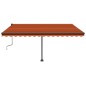 vidaXL Tenda da Sole Autoportante Manuale 450x350cm Arancione Marrone vidaXL Tenda da Sole Autoportante Manuale 450x350cm Arancione Marrone