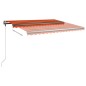 vidaXL Tenda da Sole Autoportante Manuale 450x350cm Arancione Marrone vidaXL Tenda da Sole Autoportante Manuale 450x350cm Arancione Marrone