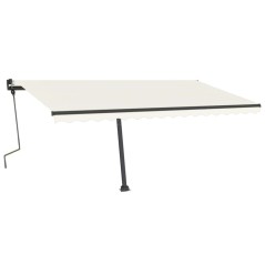 vidaXL Tenda da Sole Manuale Autoportante 450x350 cm Crema