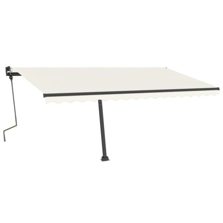 vidaXL Tenda da Sole Manuale Autoportante 450x350 cm Crema