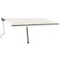 vidaXL Tenda da Sole Manuale Autoportante 450x350 cm Crema vidaXL Tenda da Sole Manuale Autoportante 450x350 cm Crema