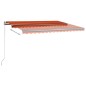 vidaXL Tenda Automatica Sensore Vento e LED 400x350 cm Arancio Marrone vidaXL Tenda Automatica Sensore Vento e LED 400x350 cm Arancio Marrone