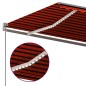 vidaXL Tenda Automatica Sensore Vento e LED 400x350 cm Arancio Marrone vidaXL Tenda Automatica Sensore Vento e LED 400x350 cm Arancio Marrone