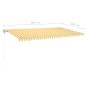 vidaXL Tenda da Sole Retrattile Manuale con Pali 6x3m Gialla e Bianca vidaXL Tenda da Sole Retrattile Manuale con Pali 6x3m Gialla e Bianca