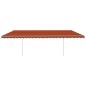vidaXL Tenda Automatica con Sensore Vento e LED 6x3 m Arancio Marrone vidaXL Tenda Automatica con Sensore Vento e LED 6x3 m Arancio Marrone