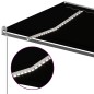 vidaXL Tenda da Sole Retrattile Manuale con LED 5x3 m Antracite vidaXL Tenda da Sole Retrattile Manuale con LED 5x3 m Antracite