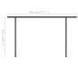 vidaXL Tenda da Sole Retrattile Manuale con LED 5x3 m Antracite vidaXL Tenda da Sole Retrattile Manuale con LED 5x3 m Antracite
