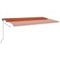 vidaXL Tenda Retrattile Manuale con Pali 6x3,5 m Arancione e Marrone vidaXL Tenda Retrattile Manuale con Pali 6x3,5 m Arancione e Marrone