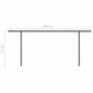 vidaXL Tenda Retrattile Manuale con Pali 6x3,5 m Arancione e Marrone vidaXL Tenda Retrattile Manuale con Pali 6x3,5 m Arancione e Marrone