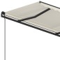 vidaXL Tenda da Sole Retrattile Manuale con Pali 4,5x3,5 m Crema vidaXL Tenda da Sole Retrattile Manuale con Pali 4,5x3,5 m Crema
