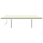 vidaXL Tenda da Sole Retrattile Manuale con Pali 6x3,5 m Crema vidaXL Tenda da Sole Retrattile Manuale con Pali 6x3,5 m Crema
