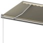 vidaXL Tenda da Sole Retrattile Manuale con Pali 6x3,5 m Crema vidaXL Tenda da Sole Retrattile Manuale con Pali 6x3,5 m Crema