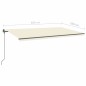 vidaXL Tenda da Sole Retrattile Manuale con Pali 6x3,5 m Crema vidaXL Tenda da Sole Retrattile Manuale con Pali 6x3,5 m Crema