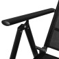 vidaXL Set Mobili da Pranzo da Giardino 7 pz in Alluminio Nero vidaXL Set Mobili da Pranzo da Giardino 7 pz in Alluminio Nero