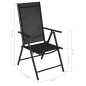 vidaXL Set Mobili da Pranzo da Giardino 7 pz in Alluminio Nero vidaXL Set Mobili da Pranzo da Giardino 7 pz in Alluminio Nero
