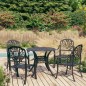 vidaXL Set da Bistrot 5 pz in Alluminio Pressofuso Nero vidaXL Set da Bistrot 5 pz in Alluminio Pressofuso Nero