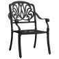 vidaXL Set da Bistrot 5 pz in Alluminio Pressofuso Nero vidaXL Set da Bistrot 5 pz in Alluminio Pressofuso Nero