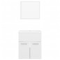 vidaXL Set Mobili da Bagno Bianco Lucido in Truciolato vidaXL Set Mobili da Bagno Bianco Lucido in Truciolato