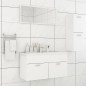 vidaXL Set Mobili da Bagno Bianco in Truciolato