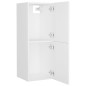 vidaXL Set Mobili da Bagno Bianco in Truciolato