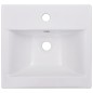 vidaXL Set Mobili da Bagno Bianco Lucido in Legno Multistrato