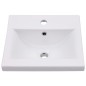vidaXL Set Mobili da Bagno Bianco Lucido in Legno Multistrato
