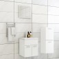 vidaXL Set Mobili da Bagno Bianco Lucido in Legno Multistrato vidaXL Set Mobili da Bagno Bianco Lucido in Legno Multistrato