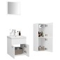 vidaXL Set Mobili da Bagno Bianco Lucido in Legno Multistrato vidaXL Set Mobili da Bagno Bianco Lucido in Legno Multistrato
