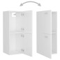 vidaXL Set Mobili da Bagno Bianco Lucido in Legno Multistrato vidaXL Set Mobili da Bagno Bianco Lucido in Legno Multistrato