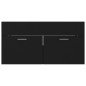 vidaXL Set Mobili da Bagno Nero in Legno Multistrato vidaXL Set Mobili da Bagno Nero in Legno Multistrato