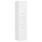 vidaXL Set Mobili da Bagno Bianco Lucido in Legno Multistrato vidaXL Set Mobili da Bagno Bianco Lucido in Legno Multistrato