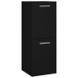 vidaXL Set Mobili da Bagno Nero in Legno Multistrato vidaXL Set Mobili da Bagno Nero in Legno Multistrato