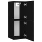 vidaXL Set Mobili da Bagno Nero in Legno Multistrato vidaXL Set Mobili da Bagno Nero in Legno Multistrato