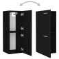 vidaXL Set Mobili da Bagno Nero in Legno Multistrato vidaXL Set Mobili da Bagno Nero in Legno Multistrato
