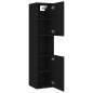 vidaXL Set Mobili da Bagno Nero in Legno Multistrato vidaXL Set Mobili da Bagno Nero in Legno Multistrato