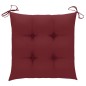 vidaXL Sedie da Giardino 4 pz con Cuscini Rosso Vino Massello di Teak vidaXL Sedie da Giardino 4 pz con Cuscini Rosso Vino Massello di Teak