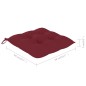 vidaXL Sedie da Giardino 4 pz con Cuscini Rosso Vino Massello di Teak vidaXL Sedie da Giardino 4 pz con Cuscini Rosso Vino Massello di Teak