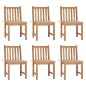 vidaXL Sedie da Giardino 6 pz con Cuscini in Legno Massello di Teak vidaXL Sedie da Giardino 6 pz con Cuscini in Legno Massello di Teak