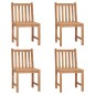 vidaXL Sedie da Giardino 4 pz con Cuscini in Legno Massello di Teak