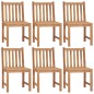 vidaXL Sedie da Giardino 6 pz con Cuscini in Legno Massello di Teak vidaXL Sedie da Giardino 6 pz con Cuscini in Legno Massello di Teak