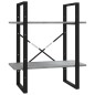 Libreria a 2 Ripiani Grigio Sonoma 60x30x70cm Legno Multistrato
